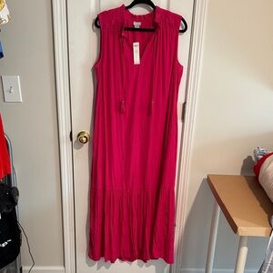 Chico's Vibrant Pink Sleeveless Maxi Dress